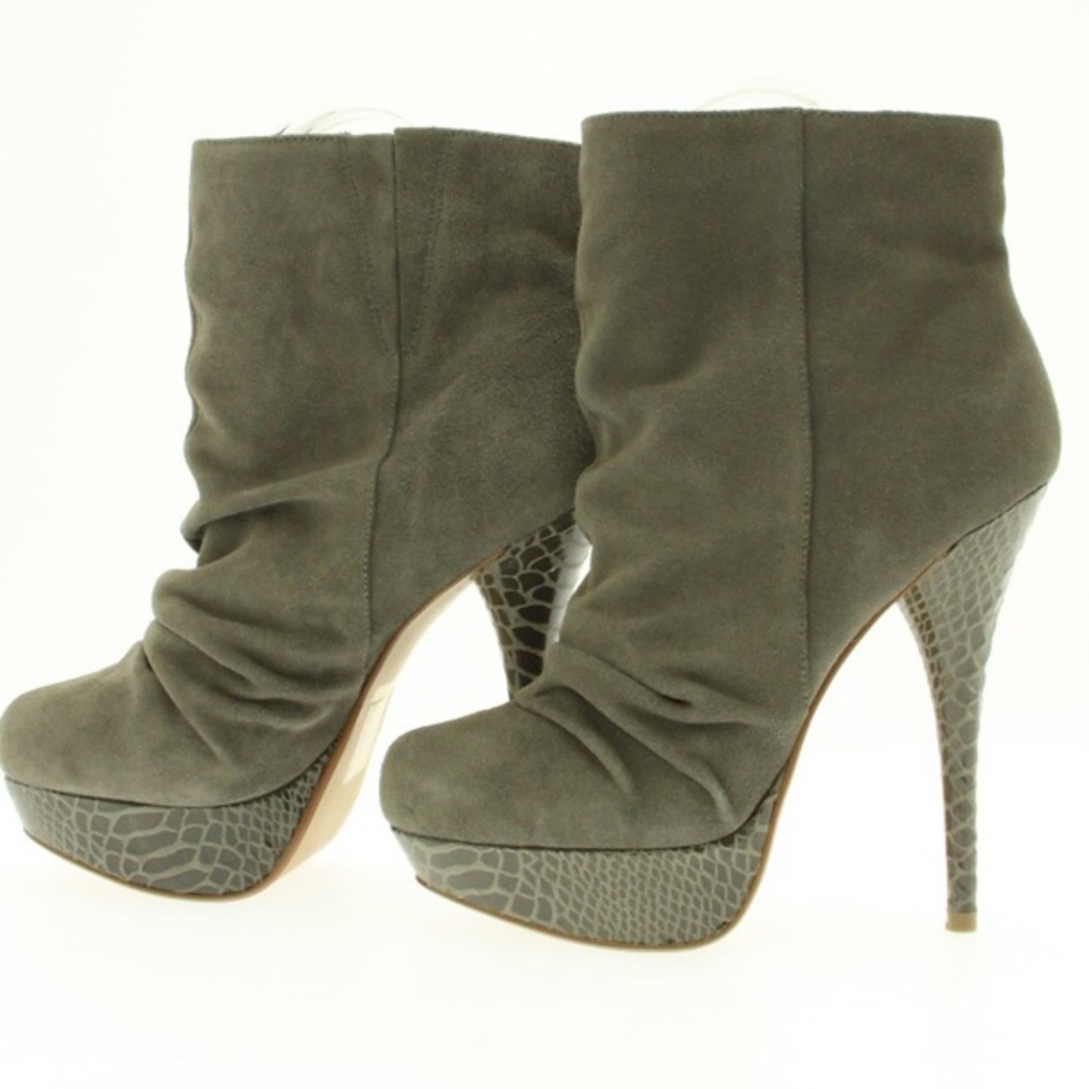 Bakers Gray Suede Booties